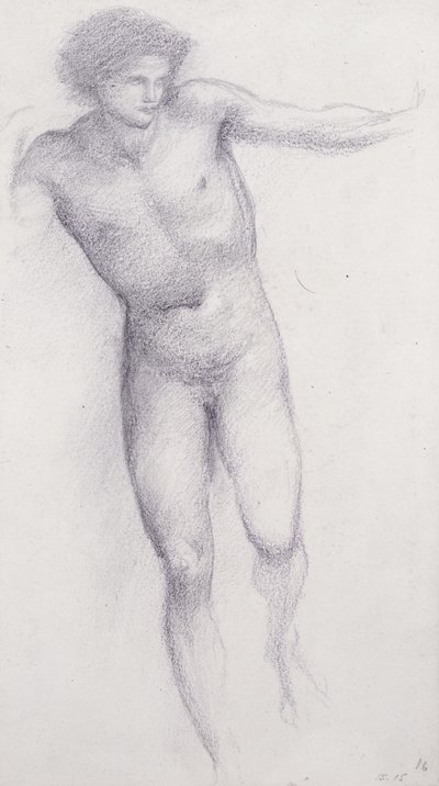 Perseus - Rock of Doom (krita på papper) av Edward Burne Jones