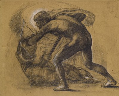 St George and the Dragon (penna på papper) av Edward Burne Jones