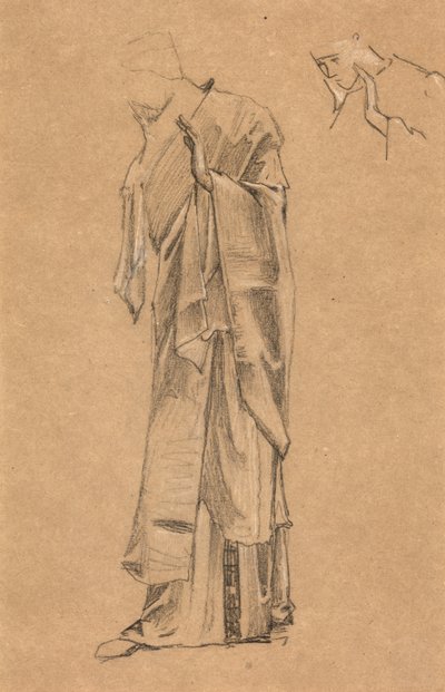 Studie associerad med "The Dream of Lancelot" av Edward Burne Jones