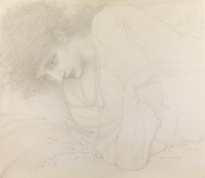 Studie av Mary Cassavetti av Edward Burne Jones