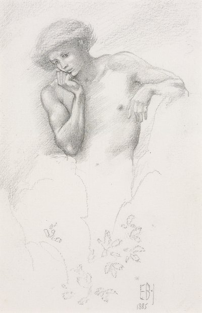 Studie einer Hügel-Fee für "Arthur in Avalon", 1885 von Edward Burne Jones