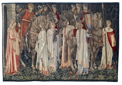 The Arming and Departure of the Knights, gobeläng designad av konstnären och vävd av Morris & Co., 1895-96 av Edward Burne Jones