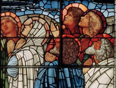 The Ascension Window, detalj, 1885 (målat glas) av Edward Burne Jones
