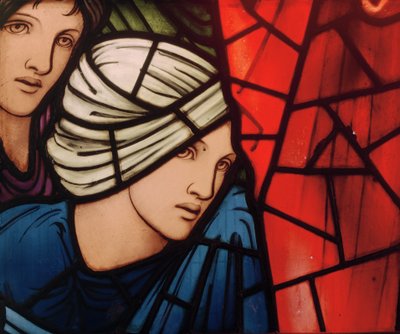The Last Judgment Window, detalj, 1897 (målat glas) av Edward Burne Jones