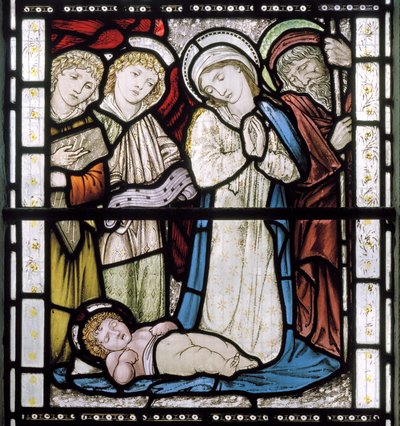 The Nativity, 1877 (målat glas) av Edward Burne Jones