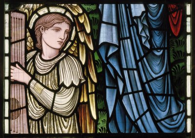 Wilden, All Saints, Morris & Co., Edward Burne-Jones, John Henry Dearle (1859-1932), Angels Of Paradise, Angel Musicians, detalj, 1902-1914, Louisa, Alfred, The Baldwins, Premiärminister, Methodist, Wo av Edward Coley and Dearle Burne Jones