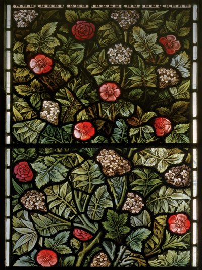 Wilden, All Saints, Morris & Co., Edward Burne-Jones, John Henry Dearle (1859-1932), Lövverk, detalj, 1902-1914, Louisa, Alfred, The Baldwins, premiärminister, metodist, Worcestershire, konst och hantverk, av Edward Coley and Dearle Burne Jones