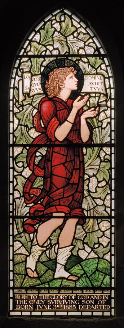 Wilden, All Saints, Morris & Co., Edward Burne-Jones, John Henry Dearle (1859-1932), Samuel, 1902-1914, Louisa, Alfred, The Baldwins, premiärminister, metodist, Worcestershire, Arts & Crafts, Rudyard av Edward Coley and Dearle Burne Jones