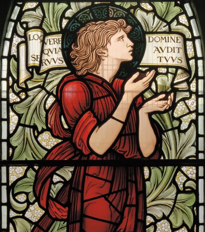Wilden, All Saints, Morris & Co., Edward Burne-Jones, John Henry Dearle (1859-1932), Samuel, detalj, 1902-1914, Louisa, Alfred, The Baldwins, premiärminister, metodist, Worcestershire, Arts & Crafts, av Edward Coley and Dearle Burne Jones