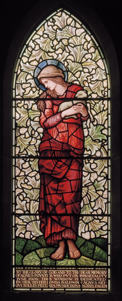 Wilden, All Saints, Morris & Co., Edward Burne-Jones, John Henry Dearle (1859-1932), St Agnes, 1902-1914, Louisa, Alfred, The Baldwins, premiärminister, metodist, Worcestershire, Arts & Crafts, Rudyar av Edward Coley and Dearle Burne Jones