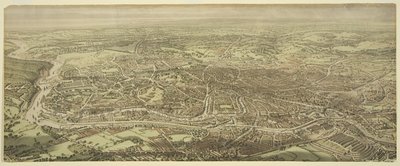 Fågelperspektiv över Bristol av Edward Colston Lavars