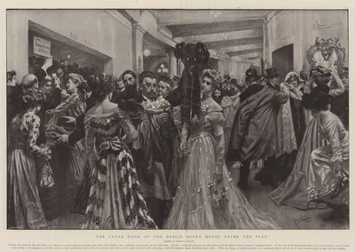 Kapprummet i Berlins operahus efter pjäsen (litografi) av Edward Cucuel