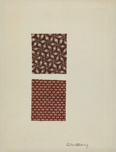 Tryckta bomullsprover av Edward D. Williams
