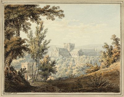 Vy över Winchester Abbey av Edward Dayes