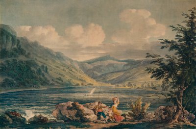 Hawes Water, Westmorland, c1790, 1935 av Edward Dayes