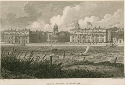 Vy över Greenwich Hospital, London av Edward Dayes