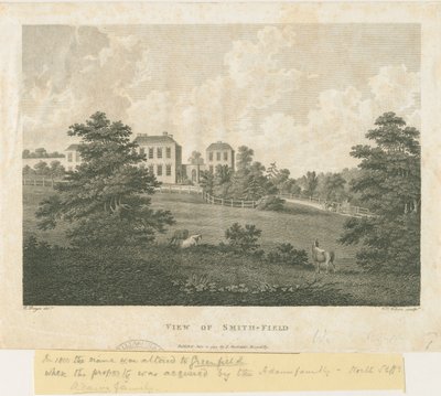 Wolstanton - "View of Smith-Field": gravyr, nd [c 1794] av Edward Dayes