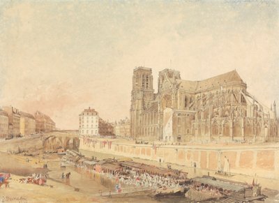 Notre Dame, Paris, från den vänstra stranden av Edward Duncan