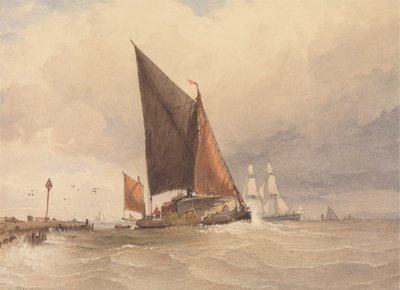 Segelpråm till sjöss av Edward Duncan