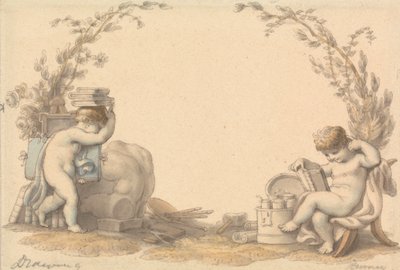 Allegori över teckning av Edward Francis Burney