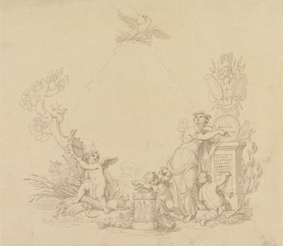 Design för illustrationer till Beethovens verk av Edward Francis Burney
