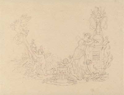 Design för illustrationer till Beethovens verk av Edward Francis Burney