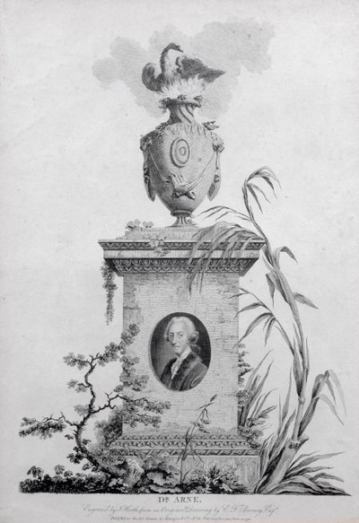 Dr Thomas Augustine Arne (1710-78), graverad av James Heath (1757-1834), 1793 (se även 84546) av Edward Francis Burney