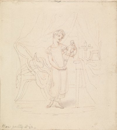 Illustration för The New Doll: How Pretty It Is av Edward Francis Burney