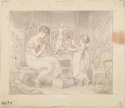 Illustration för den nya dockan: Sy kläder till dockan av Edward Francis Burney