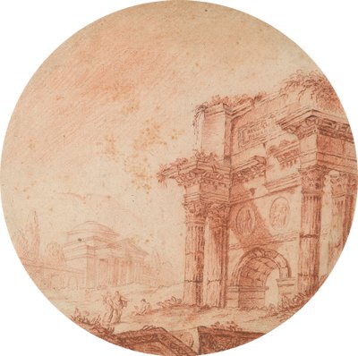 romerska ruiner av Edward Francis Burney