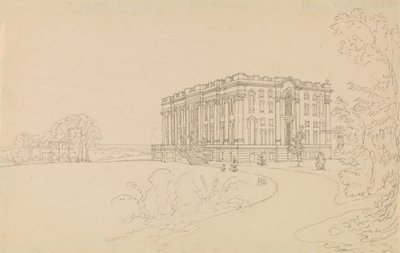Vy över Easton Neston, Northants av Edward Francis Burney