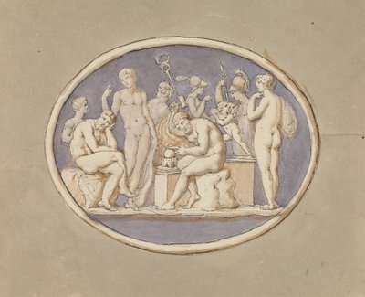 Vulcan och The Gods and Goddesses av Edward Francis Burney