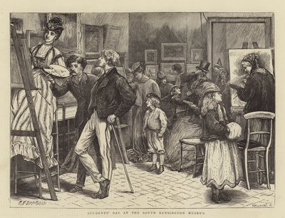 Studenternas dag på South Kensington Museum av Edward Frederick Brewtnall