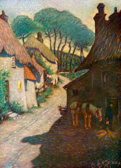 Thurlestone Village, South Devon, 1924-1926 av Edward Frederick Ertz