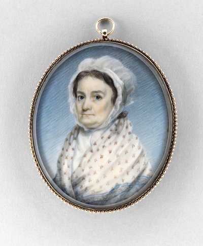 Mary Gould Almy, ca 1797-1800 (akvarell på elfenben av Edward Greene Malbone