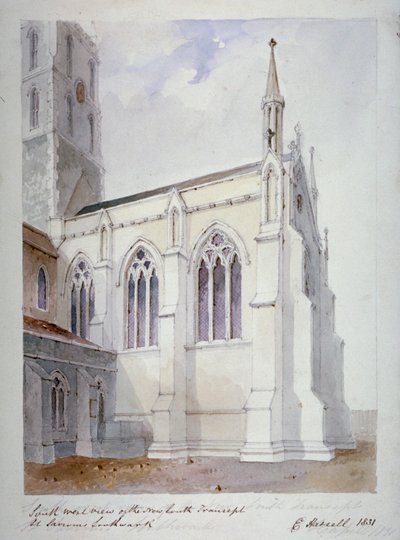 Southwark Cathedral, London, 1831 av Edward Hassell
