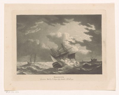 Fartyg i ett åskväder till havs Frakt (titel på artikel) Seascapes (serietitel) av Edward Hedges