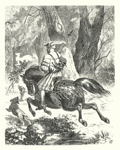 En gammal ballad omskriven (gravyr) av Edward Henry (after) Corbould