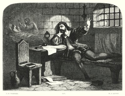 Lord Byrons barn Harold, Canto IV, Strof 36 (gravyr) av Edward Henry (after) Wehnert