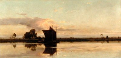 Kväll på Yare av Edward Henry Fahey
