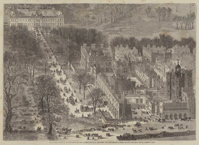 Fågelperspektiv över Buckingham och St James