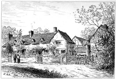 Mary Ardens stuga i Wilmcote, Warwickshire, 1885. av Edward Hull