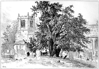 Snitterfield kyrka, Snitterfield, Warwickshire, 1885. av Edward Hull