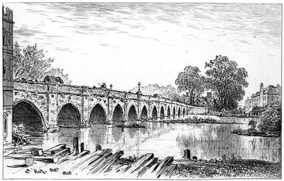 Stratford bridge, Stratford-upon-Avon, Warwickshire, 1885. av Edward Hull