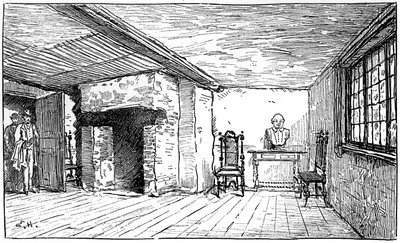 Rummet där Shakespeare föddes, Stratford-upon-Avon, Warwickshire, 1885. av Edward Hull