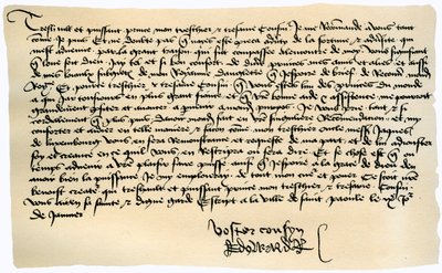 Brev från Edvard IV till Frans II, hertig av Bretagne, 9 januari 1471. av Edward IV King of England