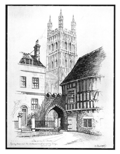 Gloucester Cathedral, 1901. av Edward J. Burrows