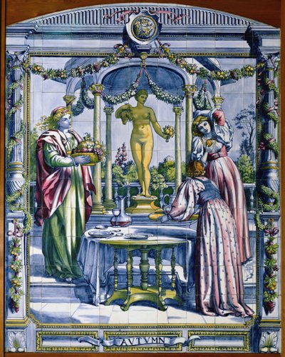 Höst, från en serie kakelpaneler för det holländska köket, 1867-8 av Edward John Poynter