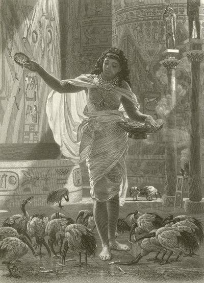 Matar den heliga ibisen i Karnacs hallar av Edward John Poynter