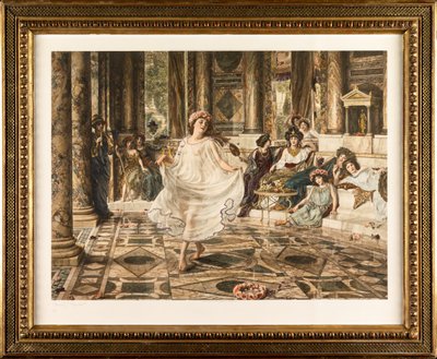 Grekisk dans (handfärgad fotogravyr) av Edward John Poynter